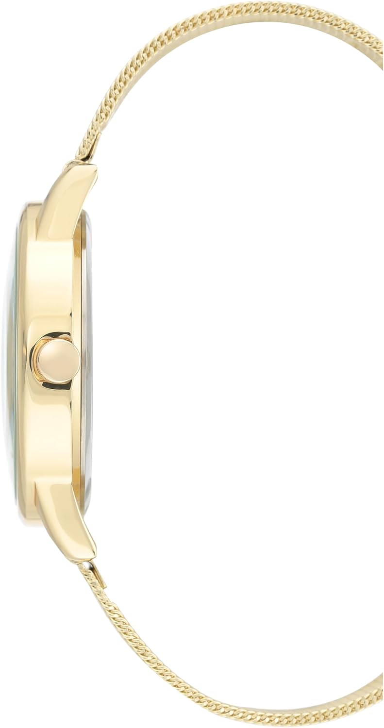 Nine West Women's Floral Dial Mesh Bracelet Watch
