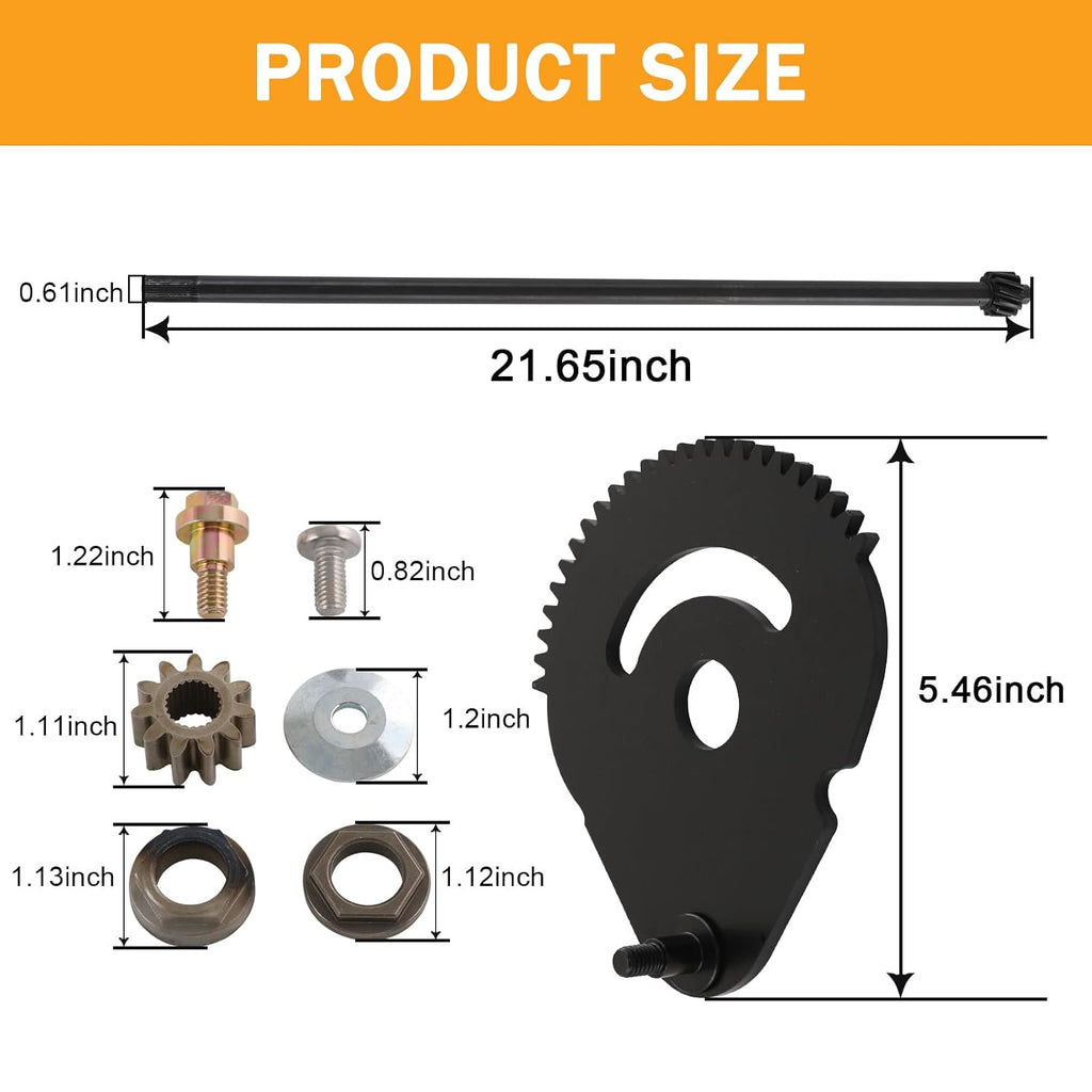 738-0919(A/B) Steering Shaft &Steering Gear Assembly with Bushing | Compatible with MTD Troy-Bilt Series Mowers