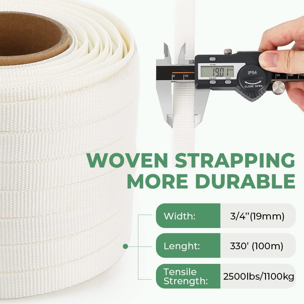 2500lbs, 3/4" x 330' Woven Cord Pallet Strapping Roll