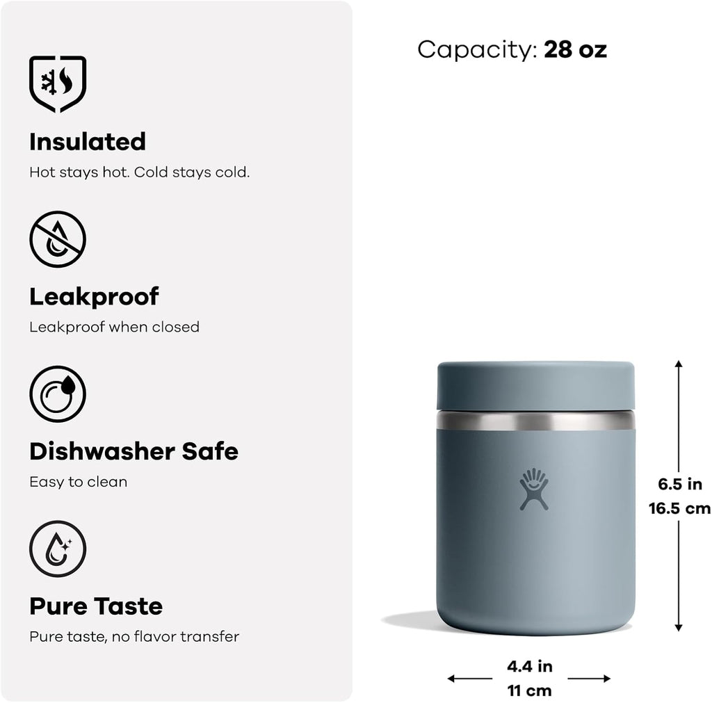 Food Jar – Insulated Stainless Steel, Snack Travel Container for Hot Food, Lunch, & Soup 8 Oz Oat Tan