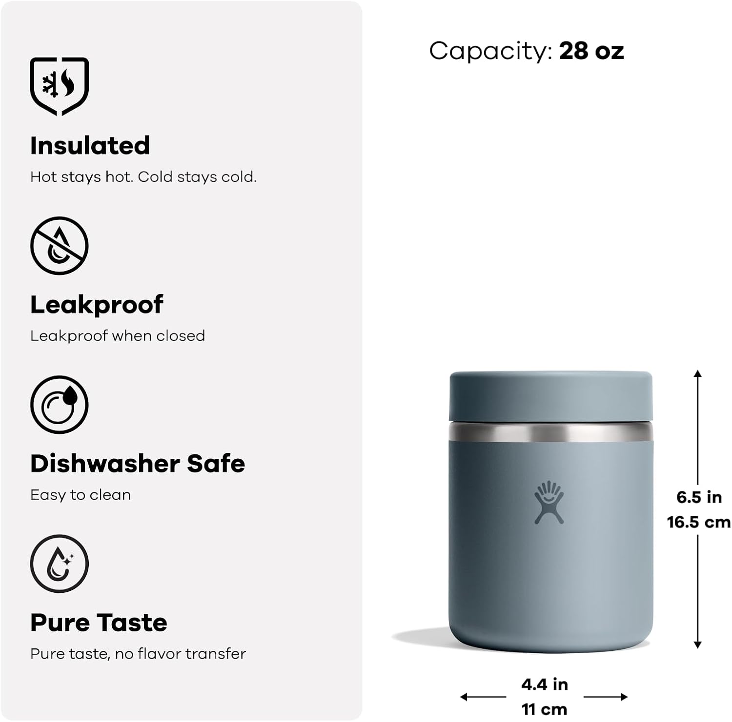 Food Jar – Insulated Stainless Steel, Snack Travel Container for Hot Food, Lunch, & Soup 8 Oz Oat Tan