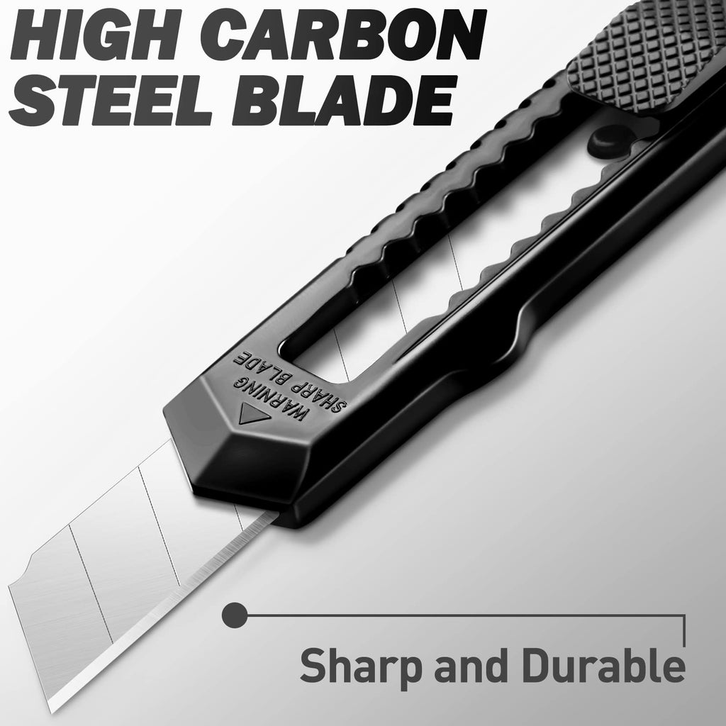 30 Pack Box Cutter Retractable, Box Cutters with 18mm Wide Utility Blades, Sharp Utility Knife Retractable, Box