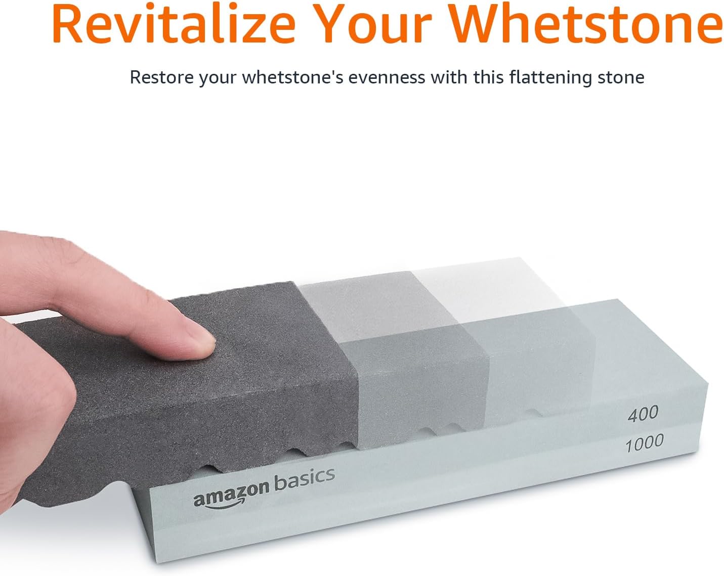 Whetstone Knife Sharpening Stone Set, Double-sided 400/1000 and 3000/8000 Grit Stones, Flattening Stone with Angle