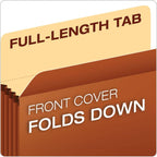 Expanding File Pockets, Letter Size, 5.25" Expansion, Reinforced with DuPont Tyvek Material, Redrope, 10 per Box