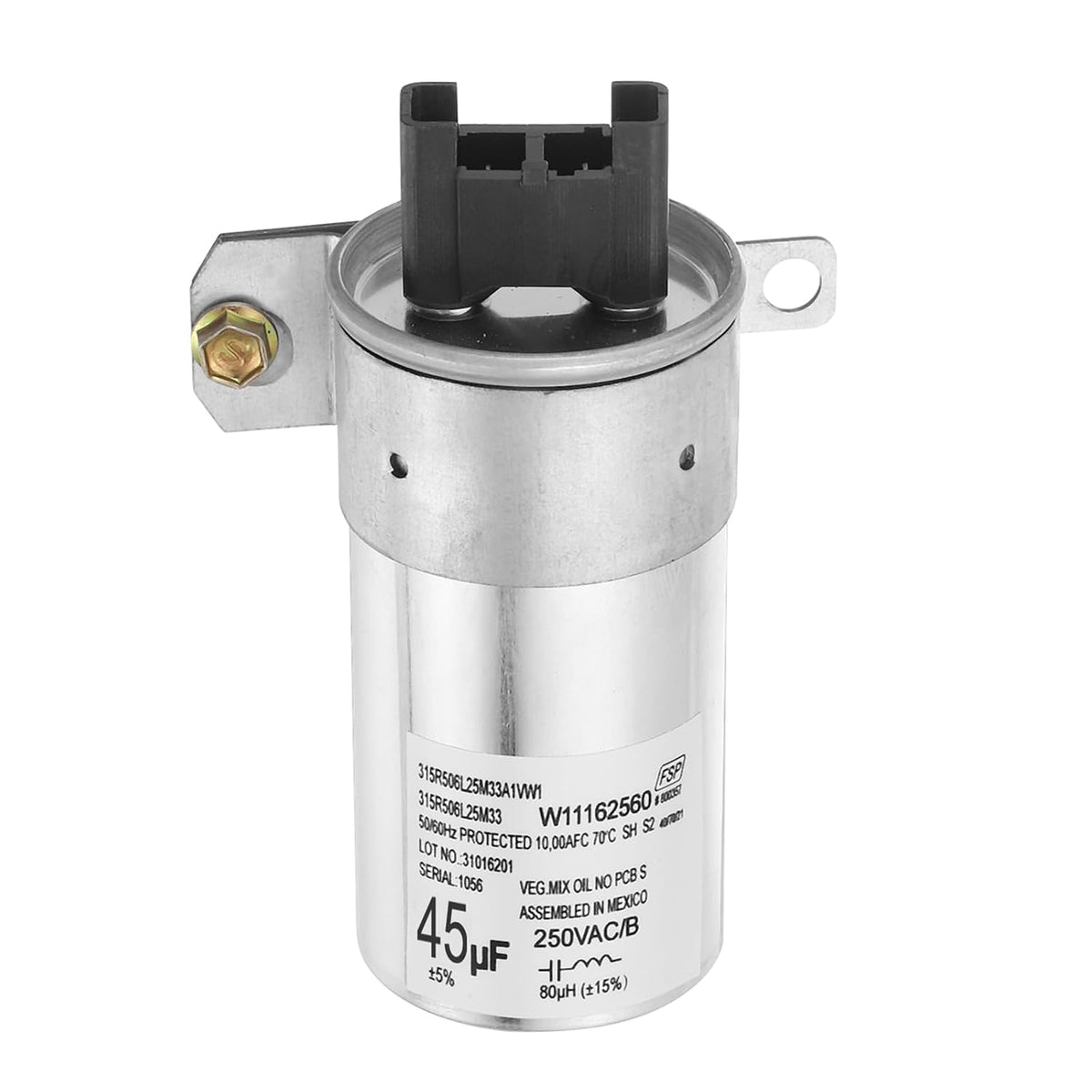 MECCANIXITY Washer Run Capacitor 45uF 250V Run Round Start Capacitor the on
