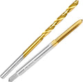 6-32 UNC Tap and #36 Drill Bit Set,M2 HSS Threading Drill and Tap Set