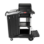 Cleaning Cart Vinyl Bag, Black, 24-Gallon
