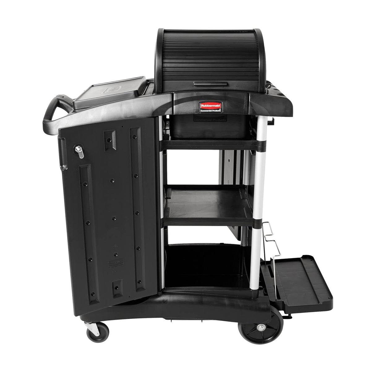 Cleaning Cart Vinyl Bag, Black, 24-Gallon