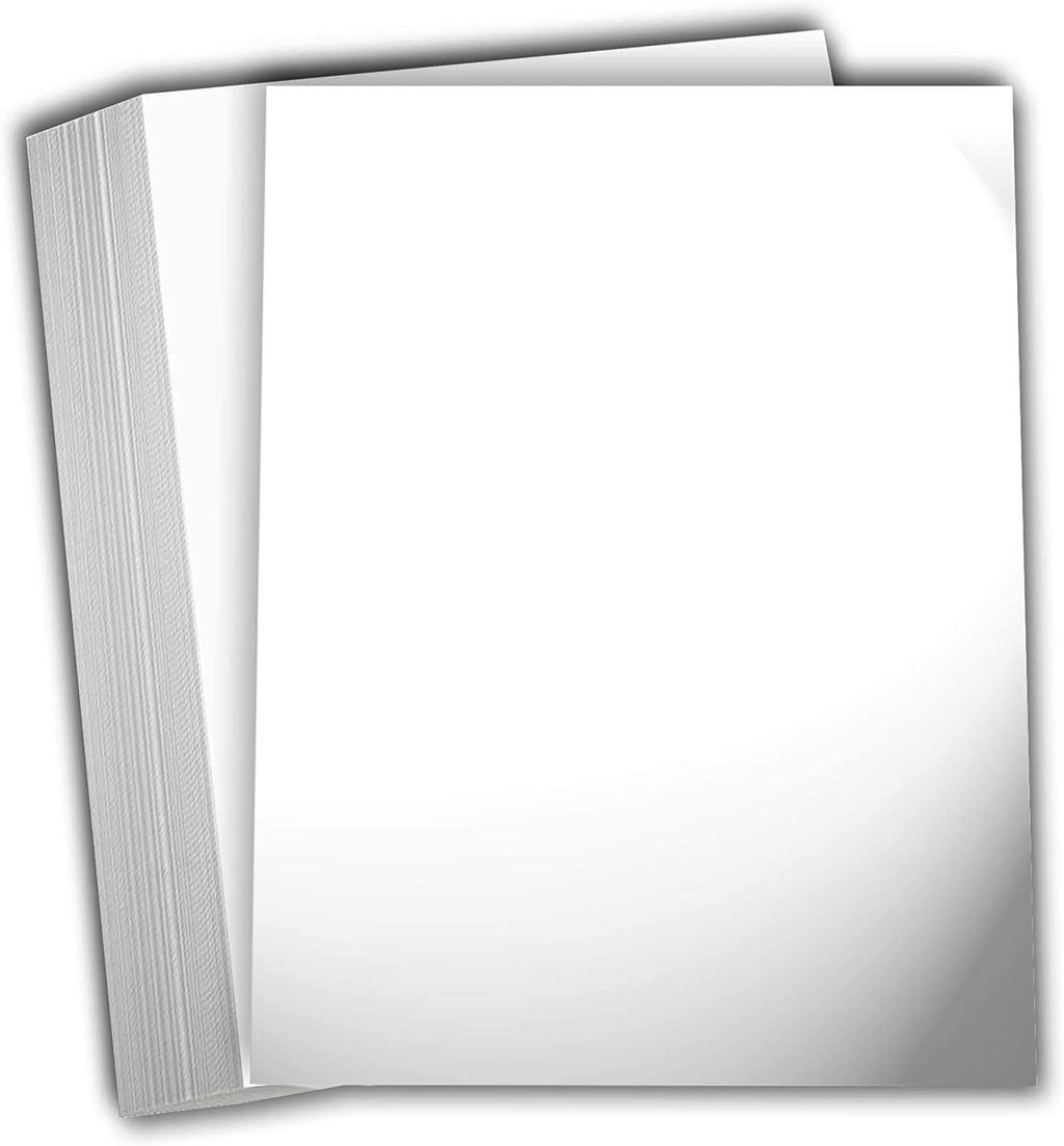 White 80lb Cover Heavy 8.5x11 Glossy Cardstock for Photos (50PK)