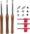Woodturning Carbide Lathe Tools, Wood Turning Tool Set of 3 Rougher Detailer Finisher Carbide Lathe Tools for