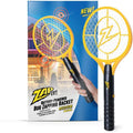 Battery Powered Fly Swatter Racket - 3,500-Volt Mosquito Zapper with 2 AA Batteries Included and LED Light -Medium