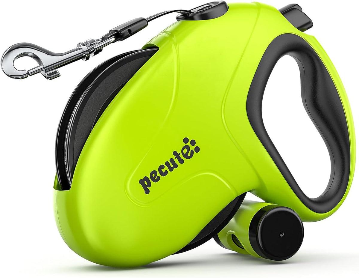 32ft Retractable Dog Leash with Reflective Strips, 360° Tangle-Free, One-Button Control & Sturdiness Nylon Material