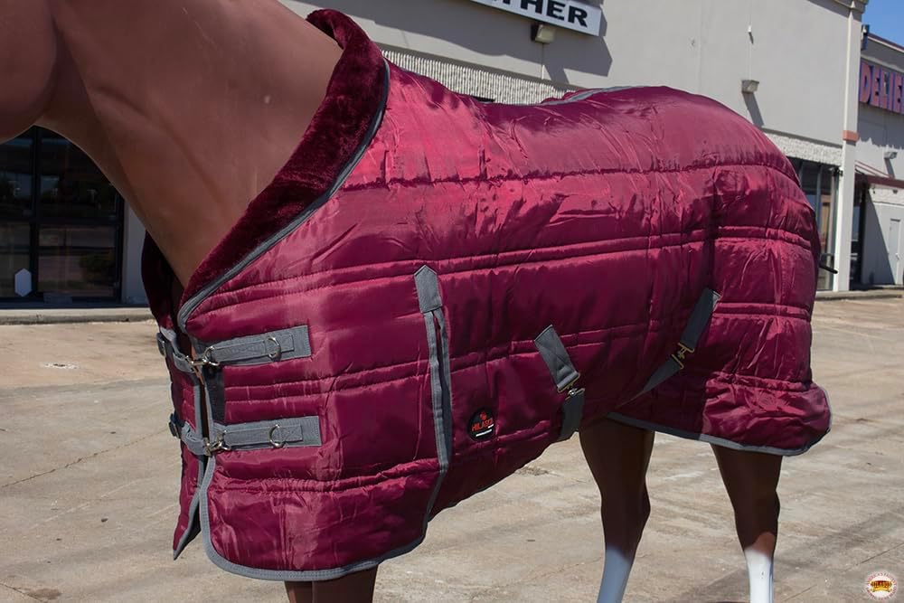 Western Horse Stable Blanket Wine 72 Inches