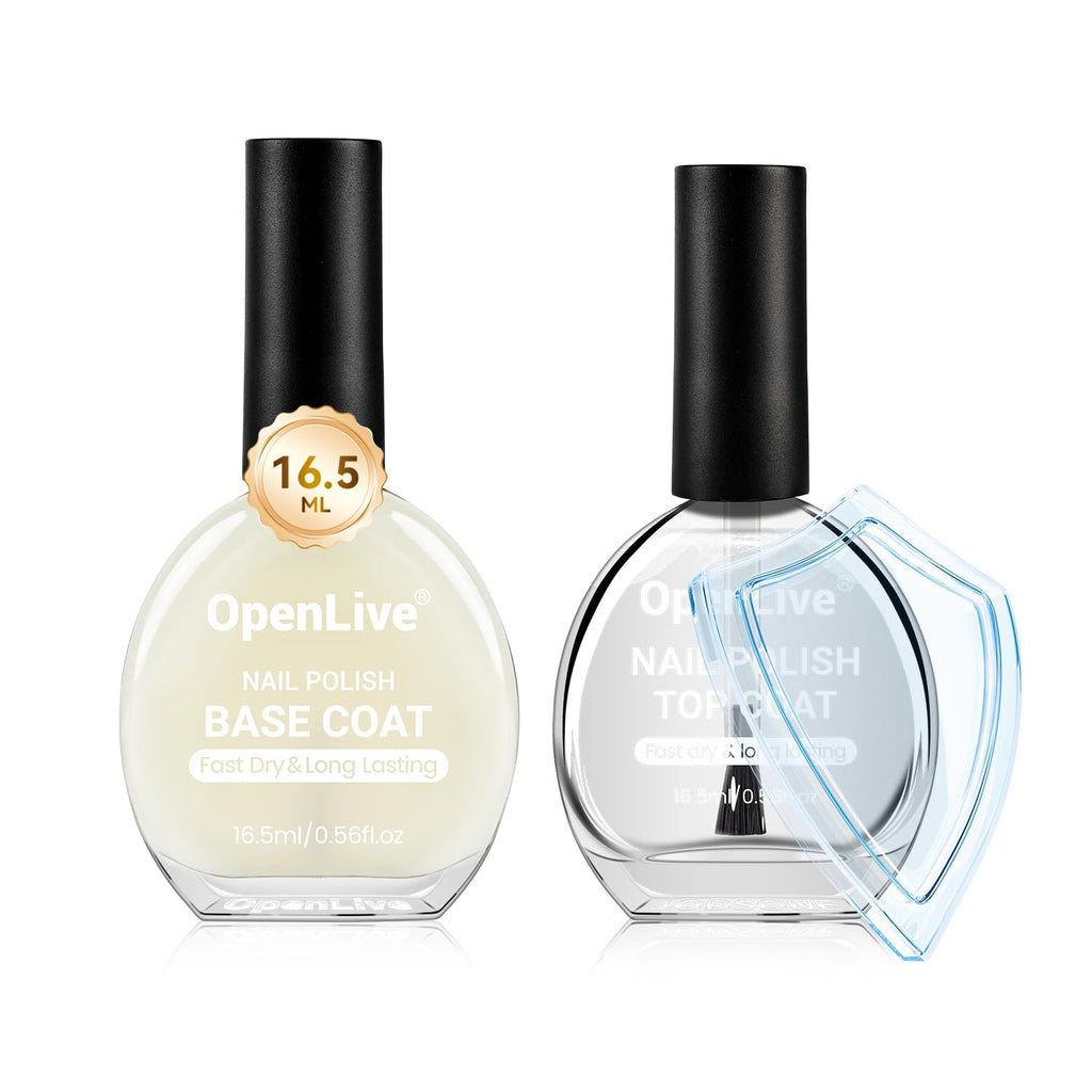Base and Top Coat Nail Polish 16.5ml Quick DryLarge Volume Basic