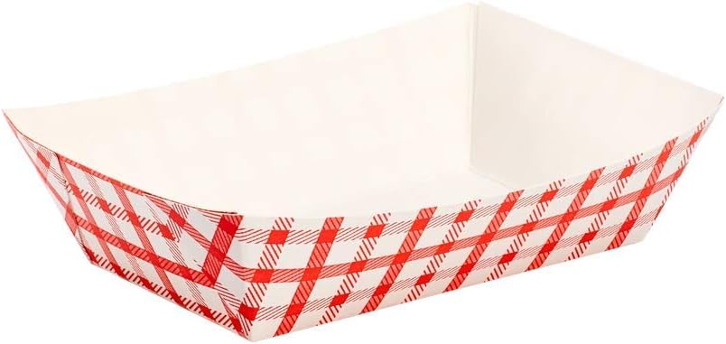 [2 lb - 1,000ct Paper Food Trays, Sturdy Disposable Food Boats