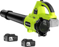 Cordless Leaf Blower with 2 x 4.0Ah Batteries and Fast Charger, 20V Lightweight Handheld Electric Blower, 3-Speed