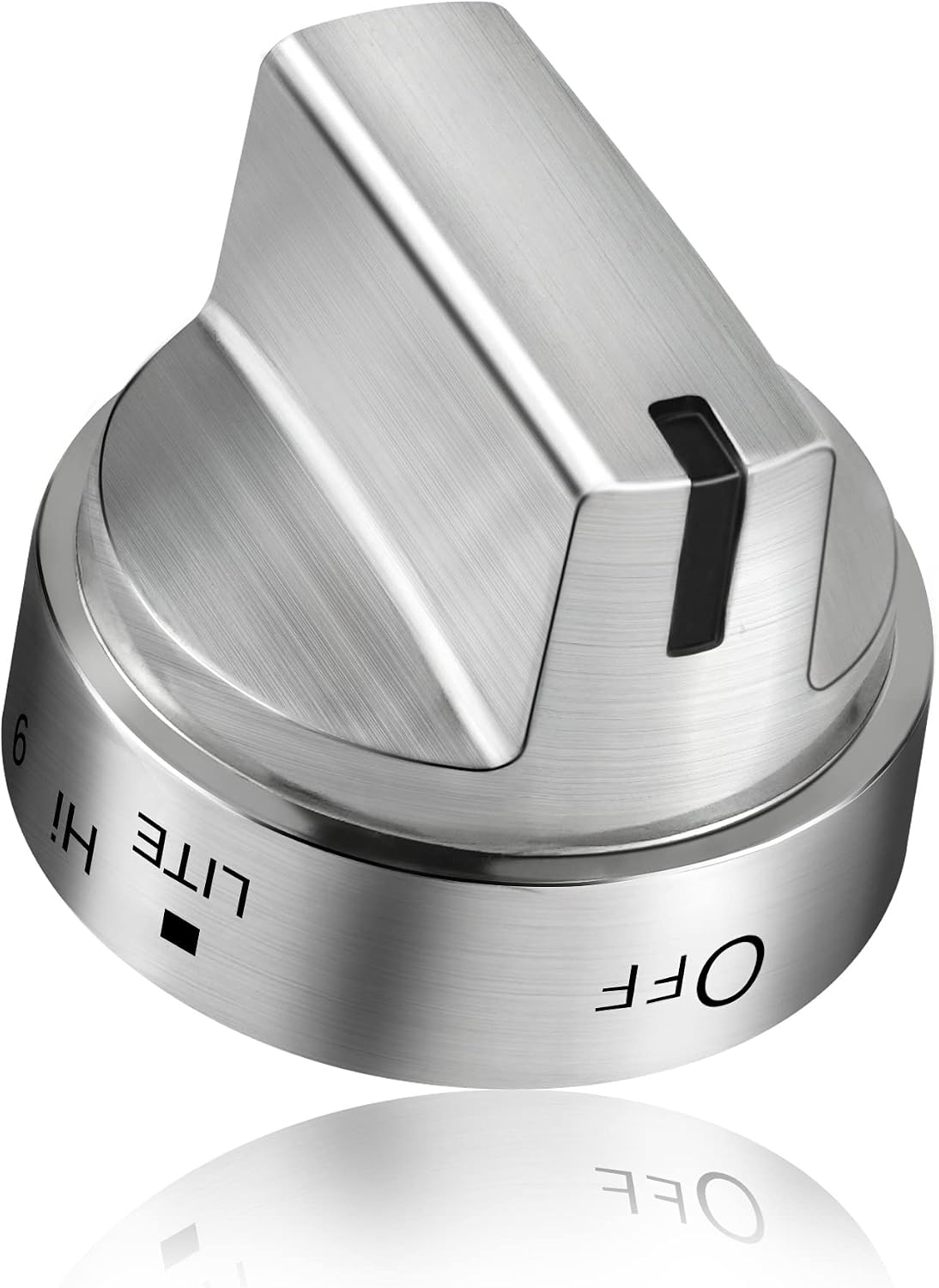 Stainless Steel WB03x24818 Gas Stove Knob Replacement for ge,PS11729081 AP5989029 Stainless Steel Stove Replacement Knobs,Compatible with ge Stove Knob（Not Universal）