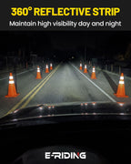 28 Inch 2 Pack Collapsible Traffic Cones | Pop-up Orange Cones with 2 Reflective Collars, Multi-Purpose Protable