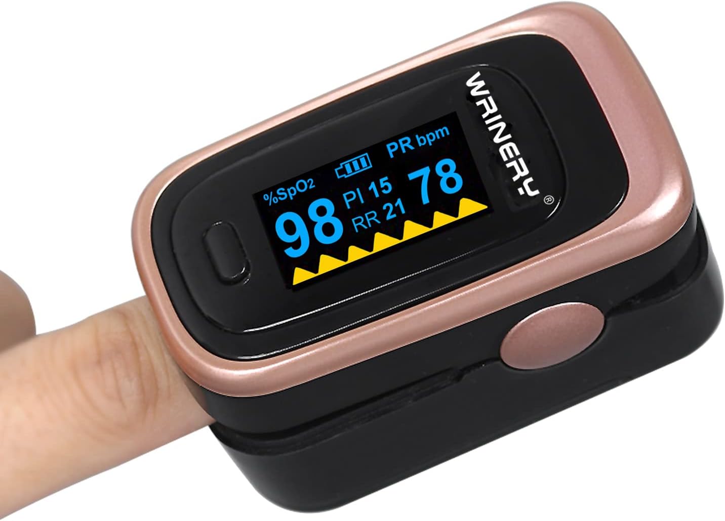 Oxygen Saturation Monitor, Wrinery Premium Pulse Oximeter Fingertip, Oxygen Monitor, O2 Saturation Monitor, OLED