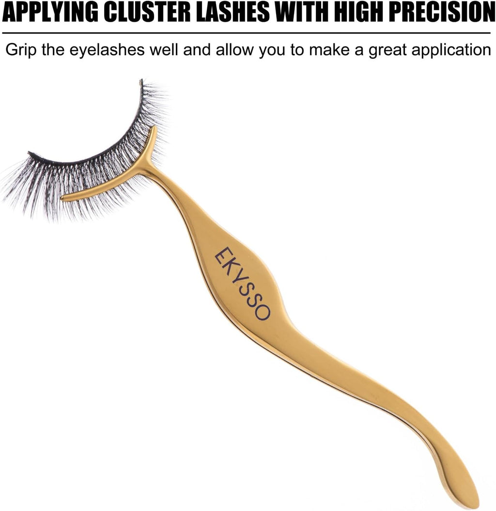 Lash Applicator Tools, 3-in-1 Lash Cluster Tweezers Kit