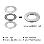 uxcell AXK2542 Thrust Needle Roller Bearings with Washers 25mm Bore 42mm OD 2mm Width 10pcs