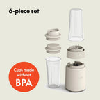 Rocket Blender 6-Piece Set with Stacking Cups, Oatmilk