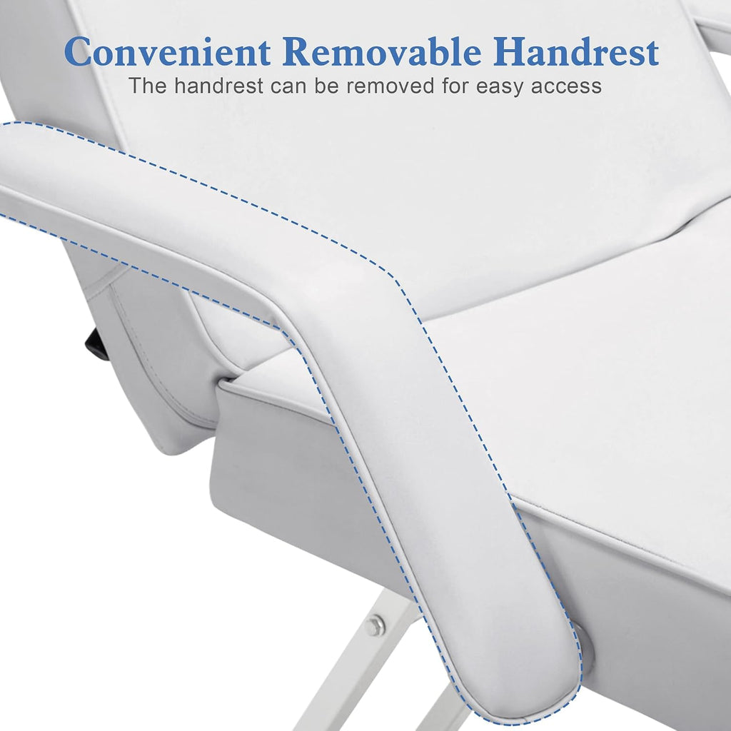 Adjustable Tattoo Chair Esthetician Facial Bed 72 in 0015 White