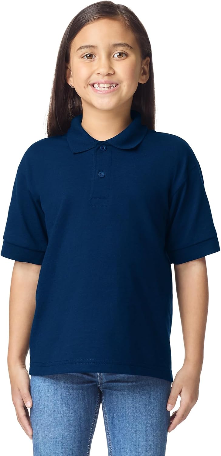 Kids' DryBlend Short Sleeve Polo, Style G8800b, 3-Pack