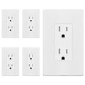 ENERLITES Decorator Outlet 5 Pack, 15A Standard Electrical Wall Receptacle