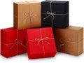 12 Pcs Gift Boxes 8 x 8 x 4 Inch Square Red, Black, Brown