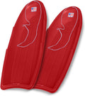 Winter Lightning Snow Sleds for Kids and Adults (Red) - 48 Inch Toboggan Style Plastic Sled with Hard Bottom for
