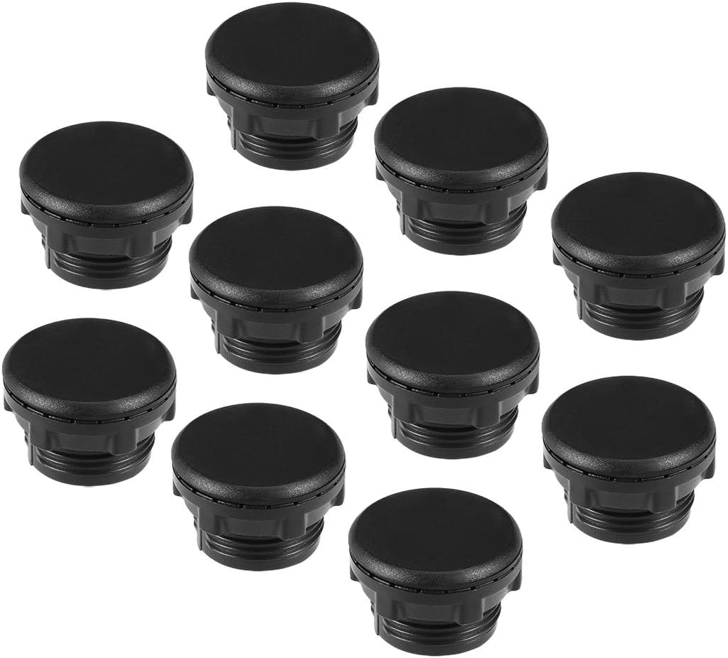 uxcell 10Pcs 22mm Black Plastic Push Button Switch Hole Panel Plug