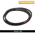 uxcell A86 1/2 Classic Wrapped V-Belt,89" Outer Circ A Profile,Black