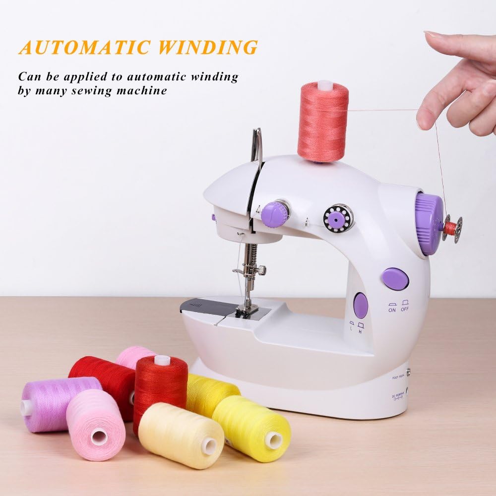 Sewing Thread Sets 24-Color Mixed Cotton, 1000 Yards for Sewing Machine | Sewing Spools Thread Can DIY Sewing