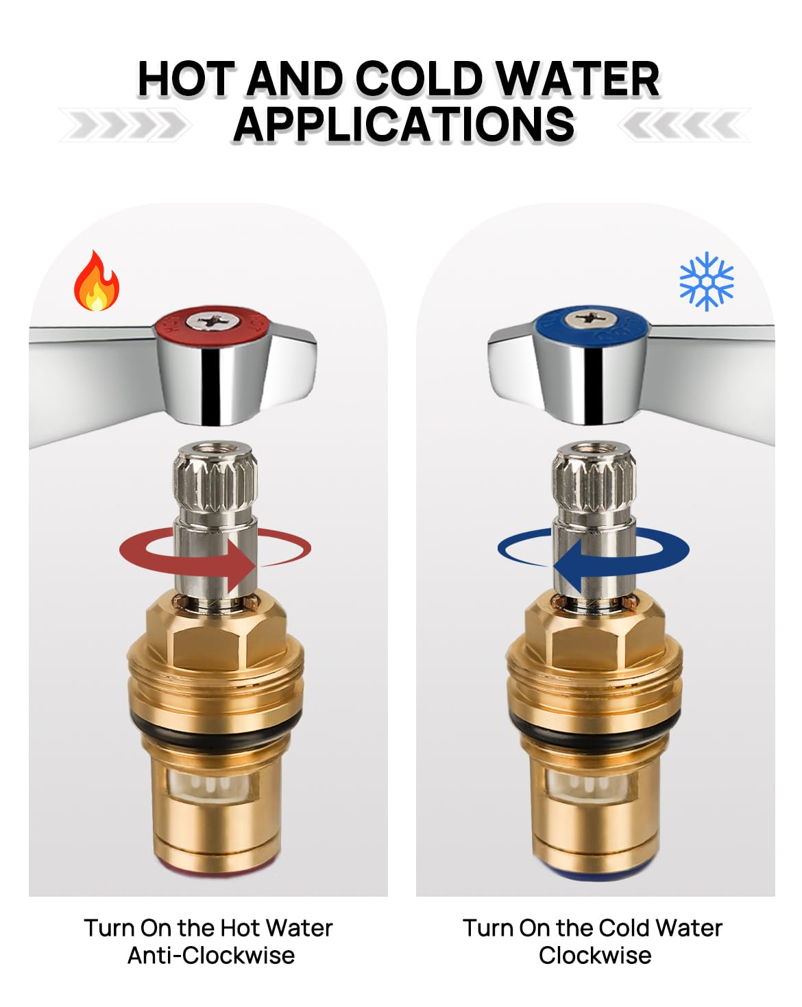 Phivan Hot Side Brass Ceramic Spindle Assembly for Commercial Faucet