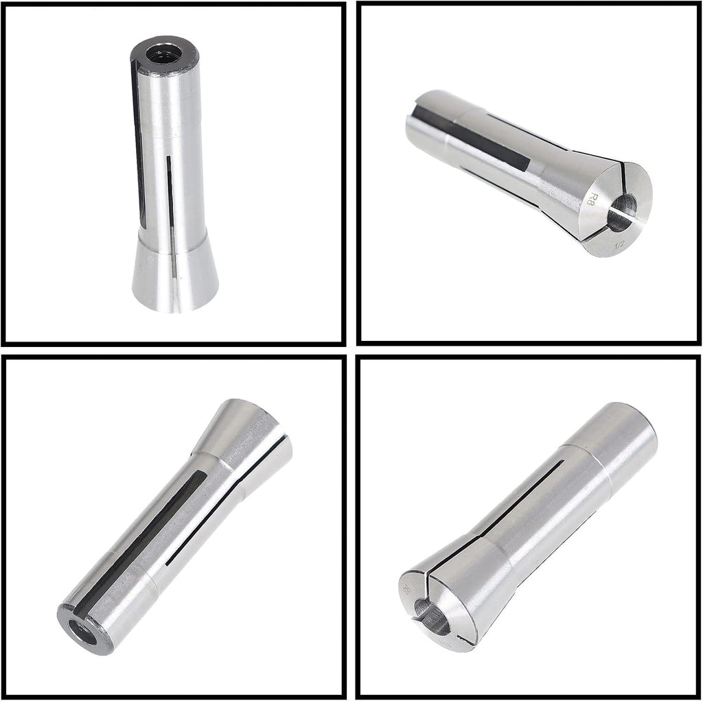 waltyotur R8 Collet Set 1/16-3/4" R8 Mill Spindle Taper 0.0006 TIR 23 Pack
