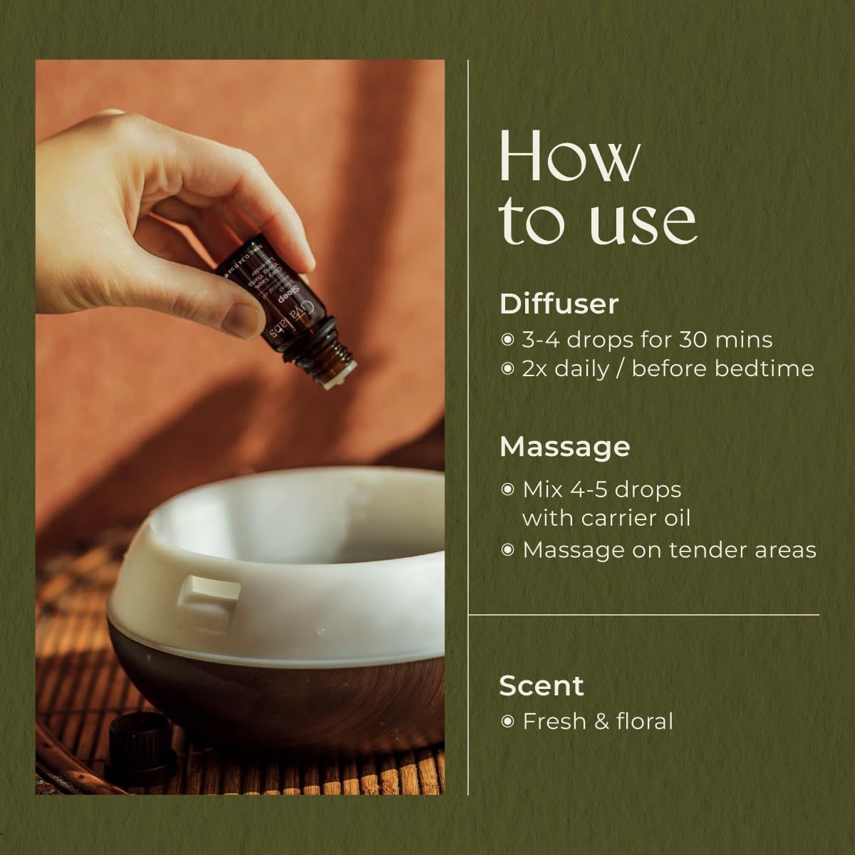 Sleep Essential Oil Blend - 100% Pure Natural Sleep Oil for Diffuser & Aromatherapy, Soothing, Bedtime and Self-Care