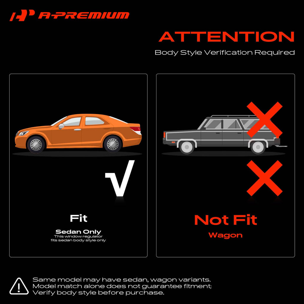 A-Premium Power Window Regulator Front Driver Side Compatible with Nissan
