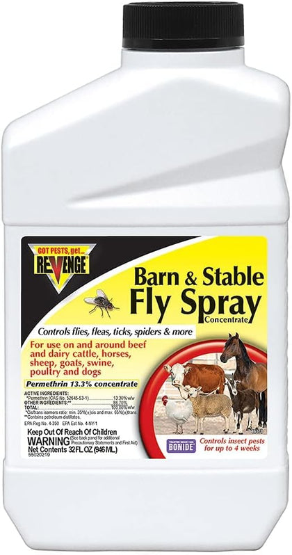Revenge Barn & Stable Fly Spray, 32 oz Concentrate