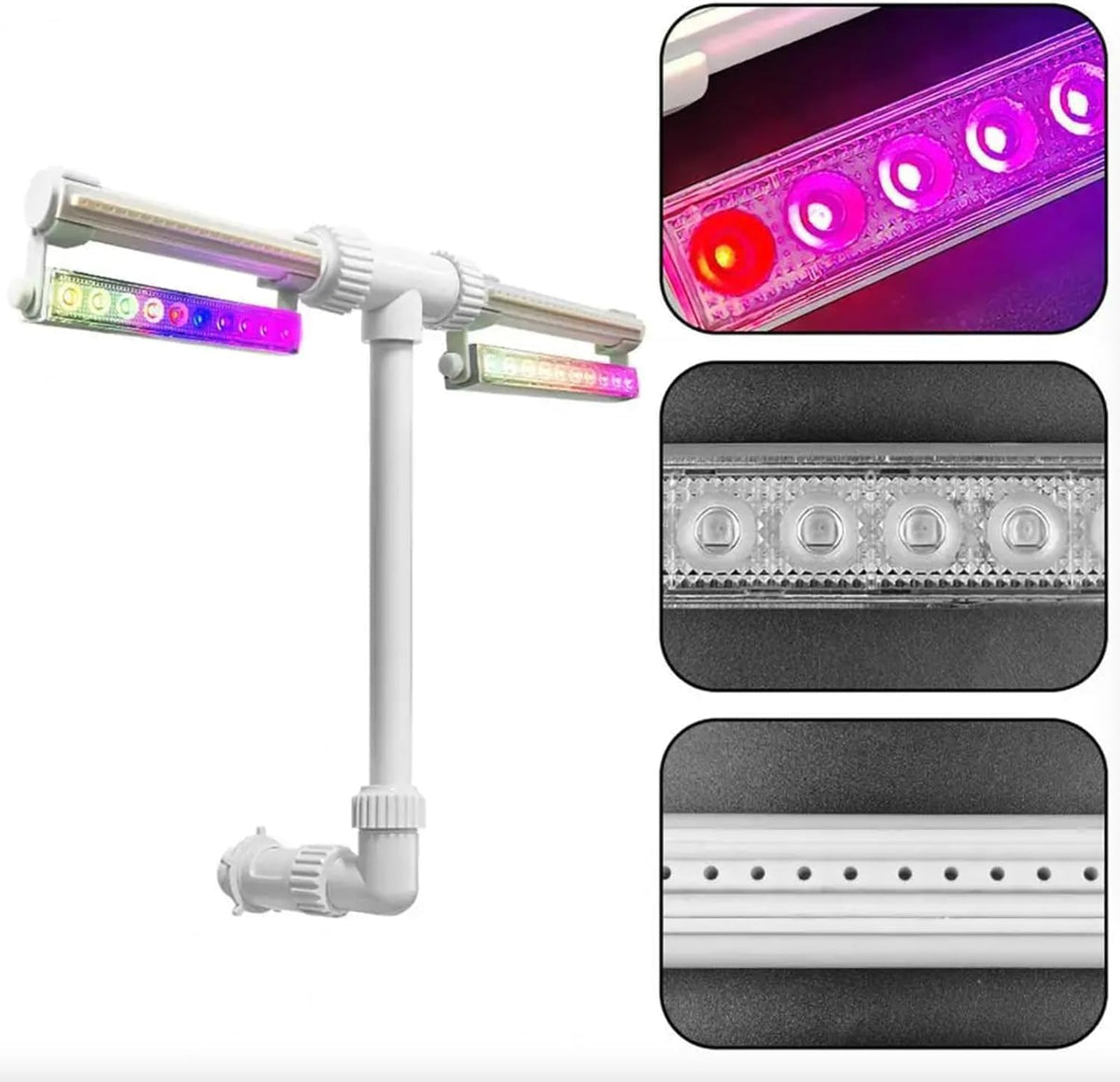 Swimming Pool Waterfall Fountain LED Light 7 Color Changing | Above/Inground Pool with Remote, Water Sprinkler