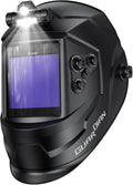 Auto Darkening Welding Helmet with Light, 1/1/1/1 True Color Lens | 3.94"X3.66" Large View, 1/25000s ResponseWelding