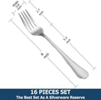 32 Piece Dinner Forks Set, Food-Grade Stainless Steel Silverware Forks, Cutlery Fork, Metal Fork for Home, Kitchen or