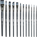 Artist Paint Brush Set of 12 for Watercolor Acrylic Gouache Oil and Tempera Painting