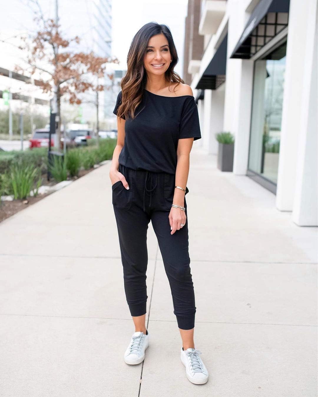 Jumpsuits for Women Summer Off Shoulder Romper