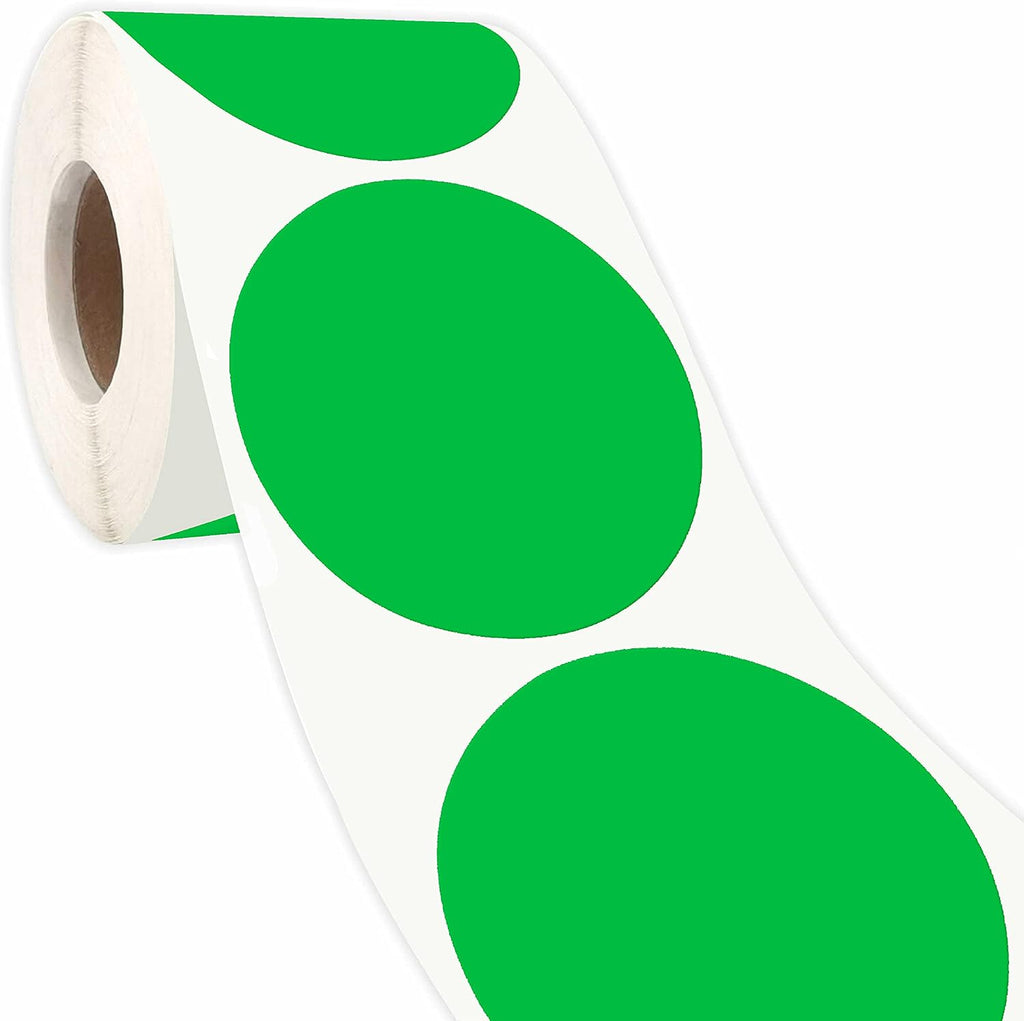 2” Color Coding Labels Circle Dot Stickers,500 per Roll Round Permanent Adhesive Color Coding Dot Stickers for