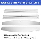 24 Inch Mudflap Weights for Semi Trucks, Universal 4-Piece Set