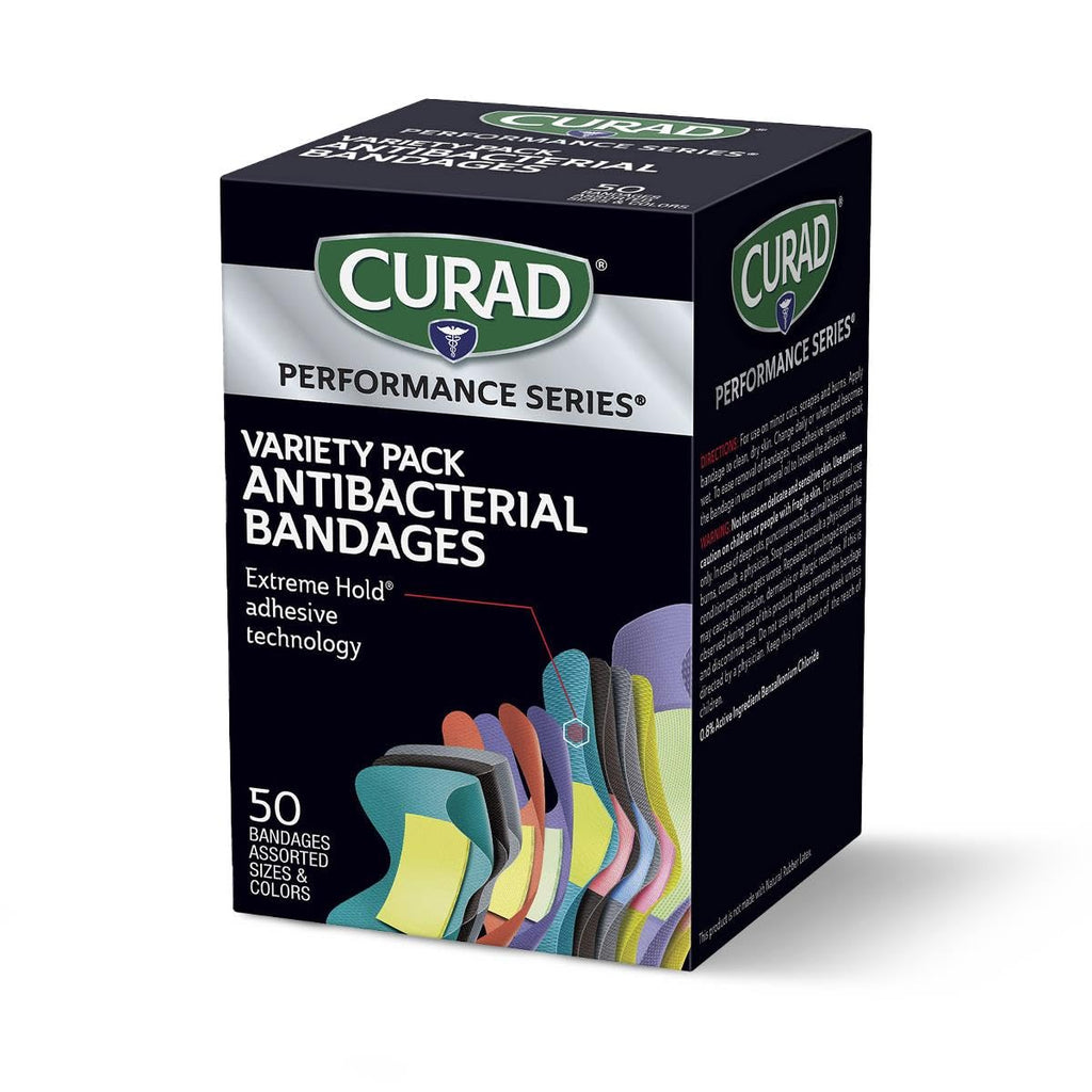 Performance Series IRONMAN Antibacterial Bandages, Extreme Hold Adhesive Technology, Finger & Knuckle Bandages