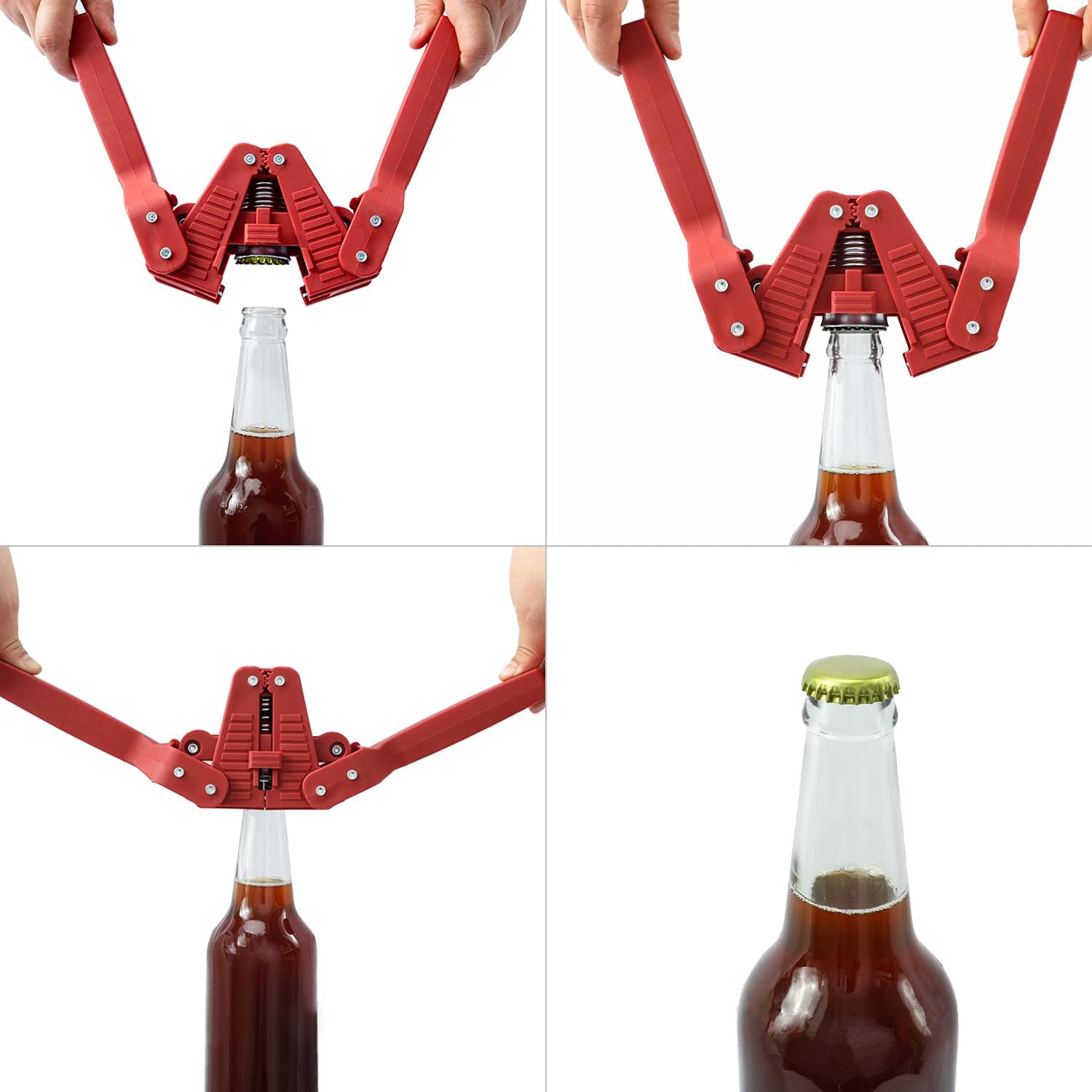 Beer Bottle Capper and Caps Kit, Crown Bottle Cappers Tool With Magnet for Bottle Capping, Red Baron Home Brew Hand