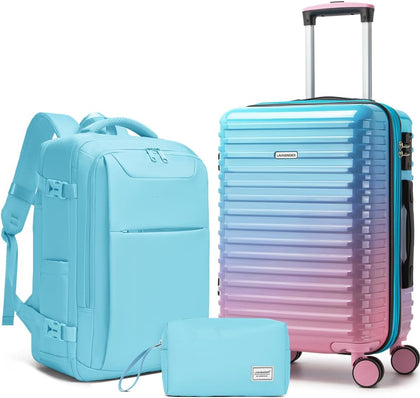Carry on Luggage 22x14x9 Airline Approved, Expandable 20 Inch Hardside Large Suitcase with Wheels TSA Lock