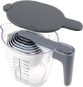 Measuring Cups and Spoons set 10 Pieces, Stackable Measuring Cup with Lid, Kitchen Cooking Baking Measuring Spoons